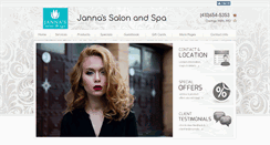 Desktop Screenshot of jannassalonandspa.com
